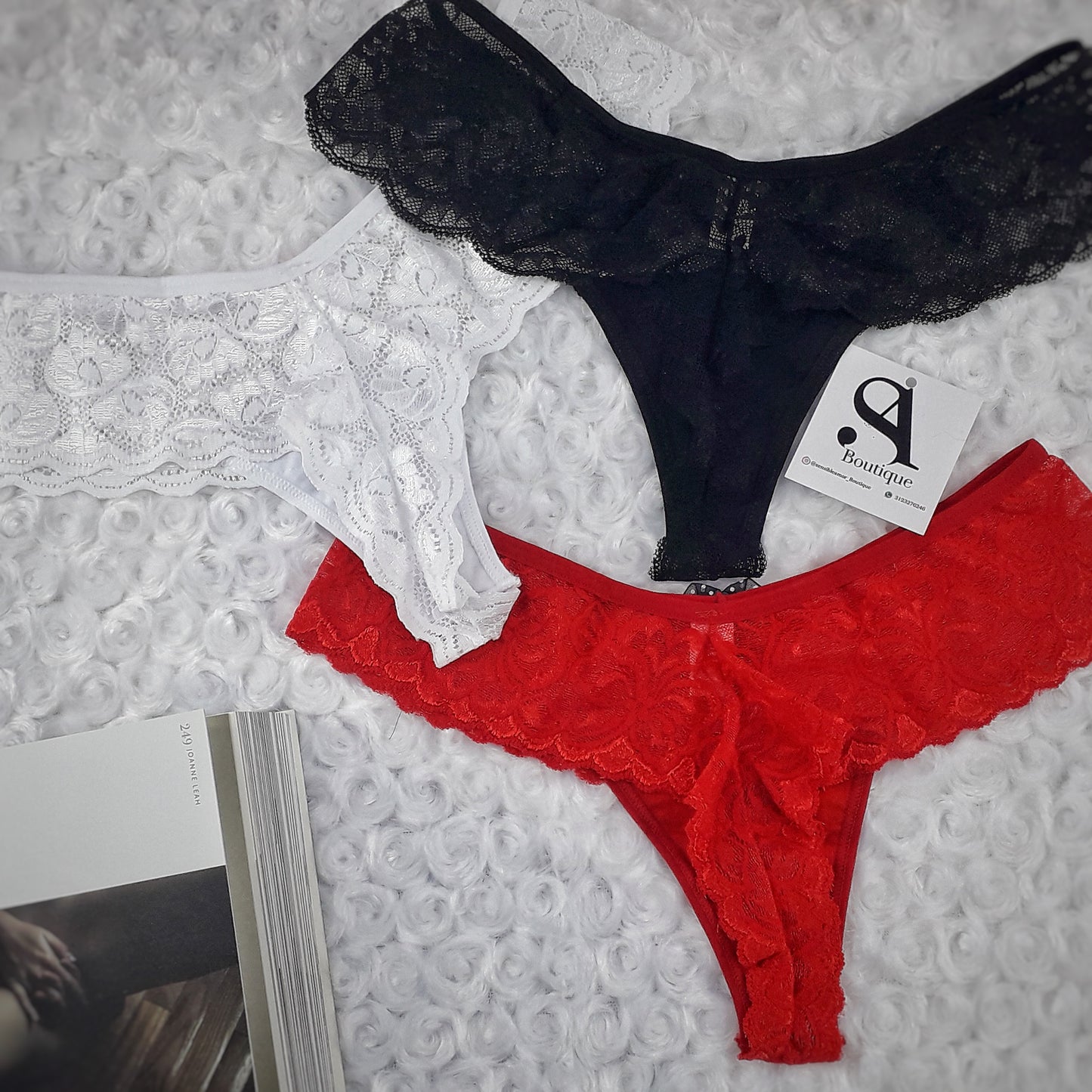 Set x3. Tangas Encaje
