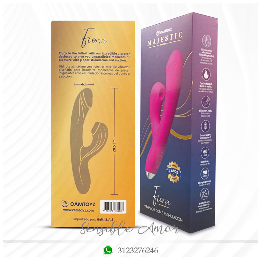 Vibrador Doble Estimulacion Flora