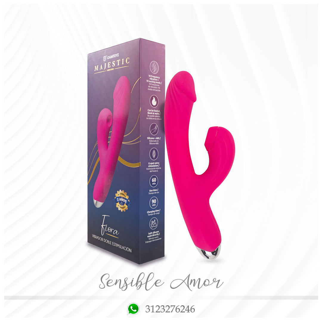 Vibrador Doble Estimulacion Flora