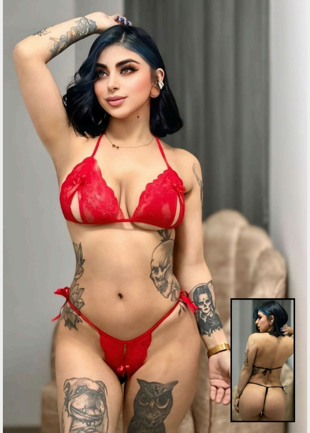 Conjunto Mariposa en Encaje Ajustable